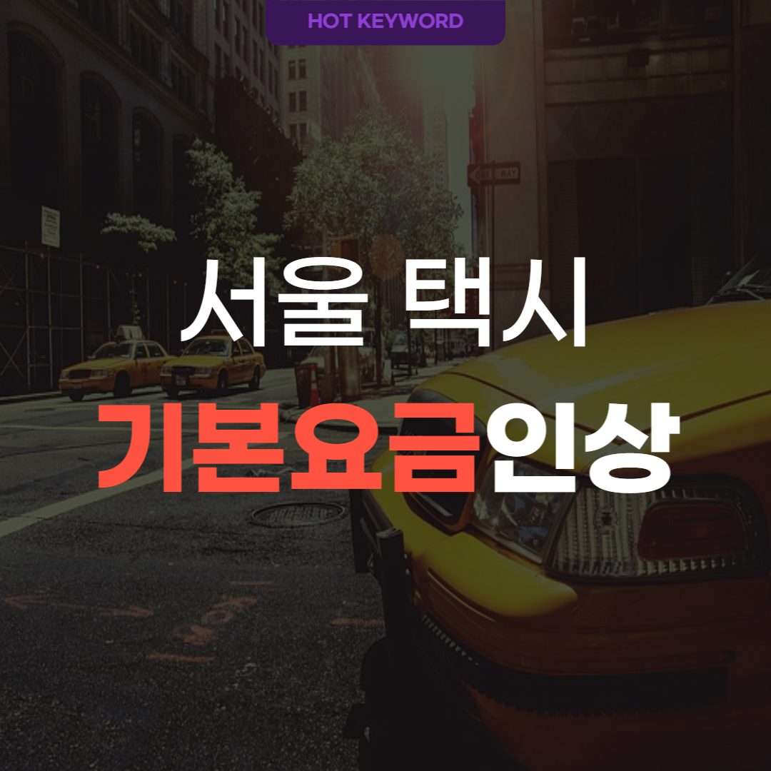 서울 택시요금 인상 기본요금 심야할증 모범 대형 미터기 거리 시간요금